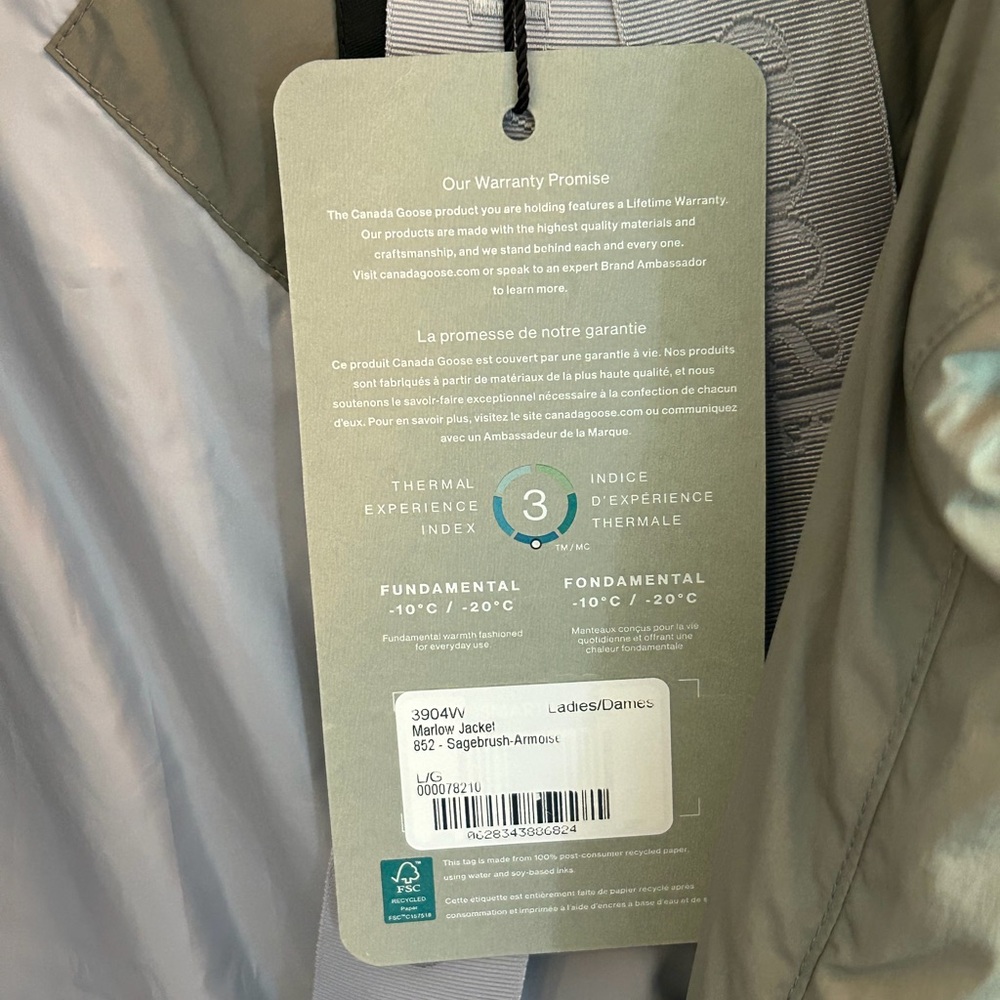 Canada Goose Women's Marlow Parka Puffer Jacket, Sagebrush, L, NWT - Picture 9 of 16